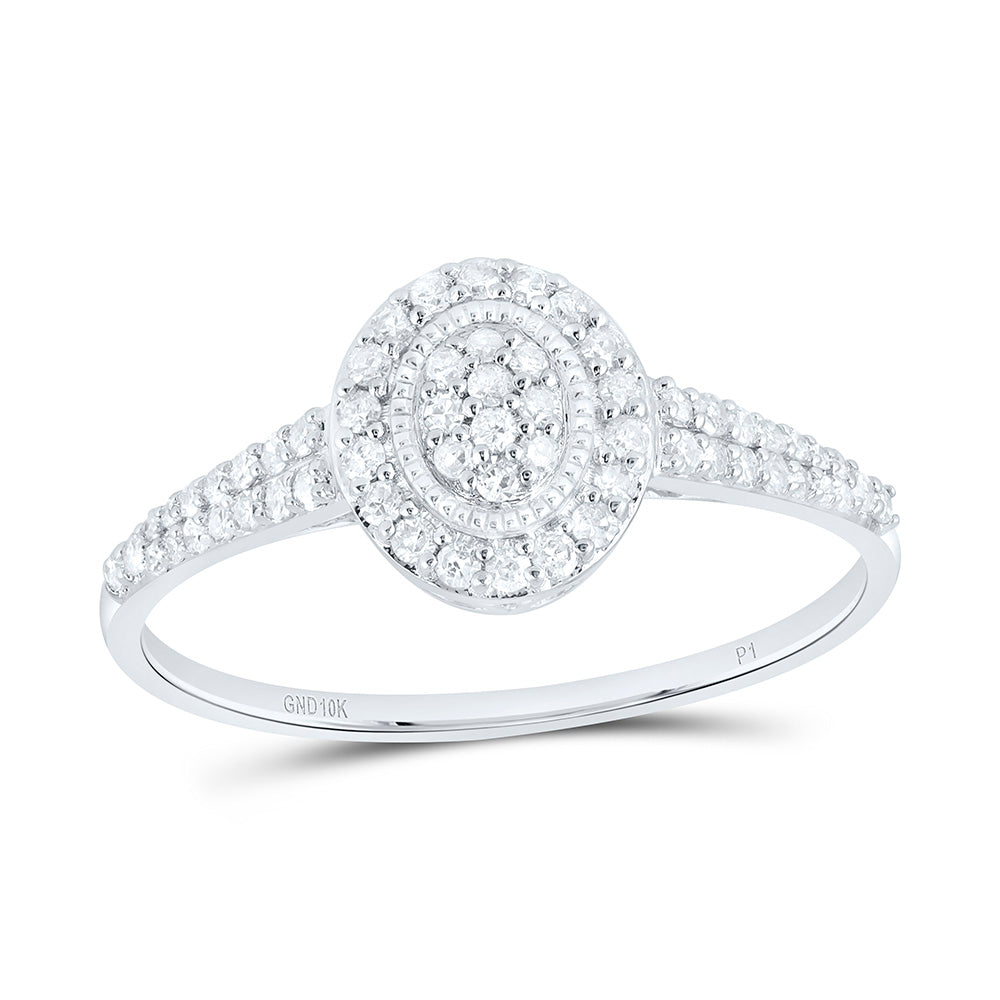 10K Yellow Gold 1/4Ctw Natural Diamond P1 Gift Oval  Ring