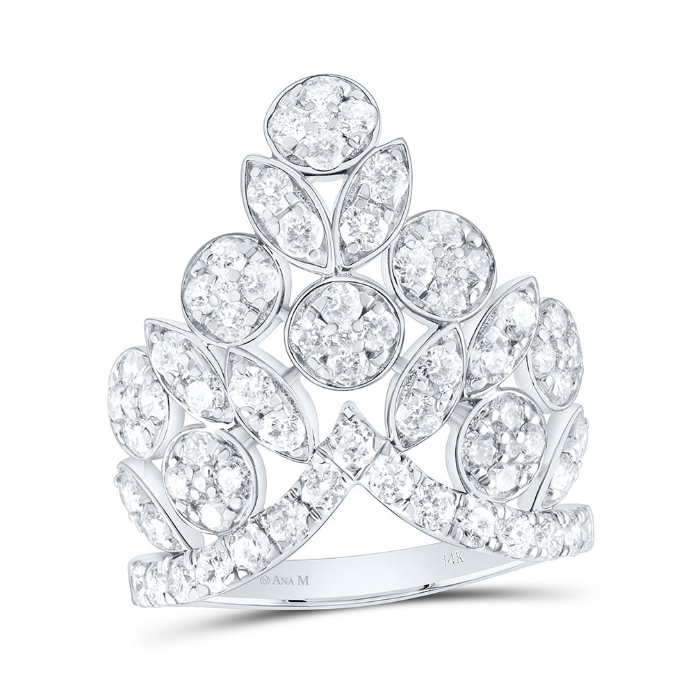 14K Yellow Gold 1 7/8Ctw Natural Diamond Ana M Fashion Ring