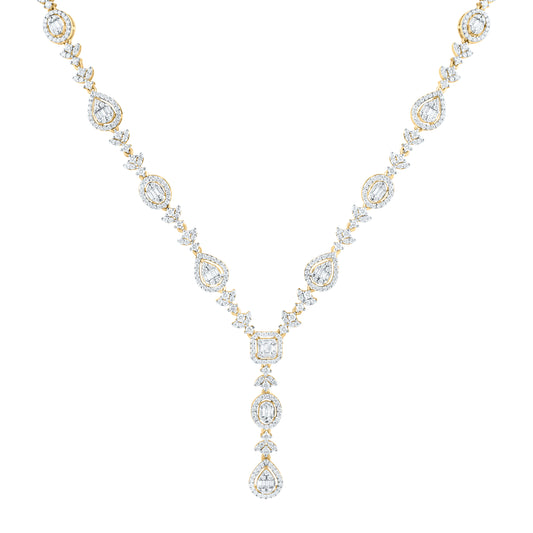 14K Yellow Or White Gold  4 5/8Ctw Natural Diamond Ana M Fashion Necklace (17 Inch)