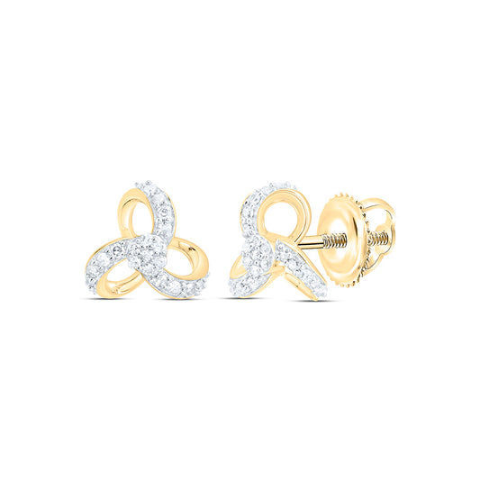 10K Yellow Or White Gold 1/6Ctw Natural Diamond Fashion Earring
