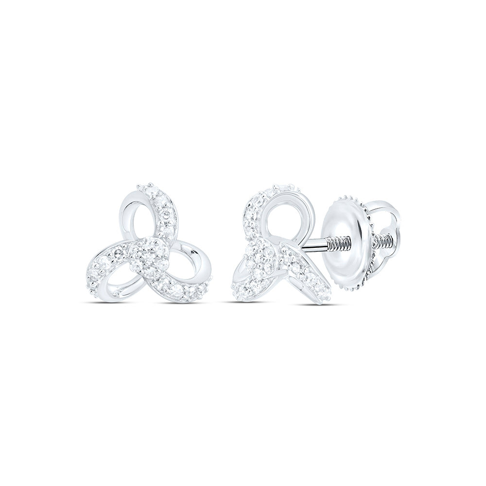 10K Yellow Or White Gold 1/6Ctw Natural Diamond Fashion Earring