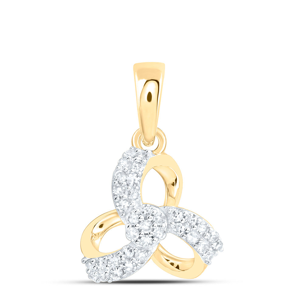 10K Yellow Or White Gold 1/8Ctw Natural Diamond Fashion Pendant