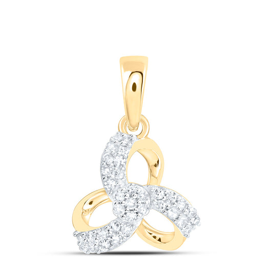 10K Yellow Or White Gold 1/8Ctw Natural Diamond Fashion Pendant
