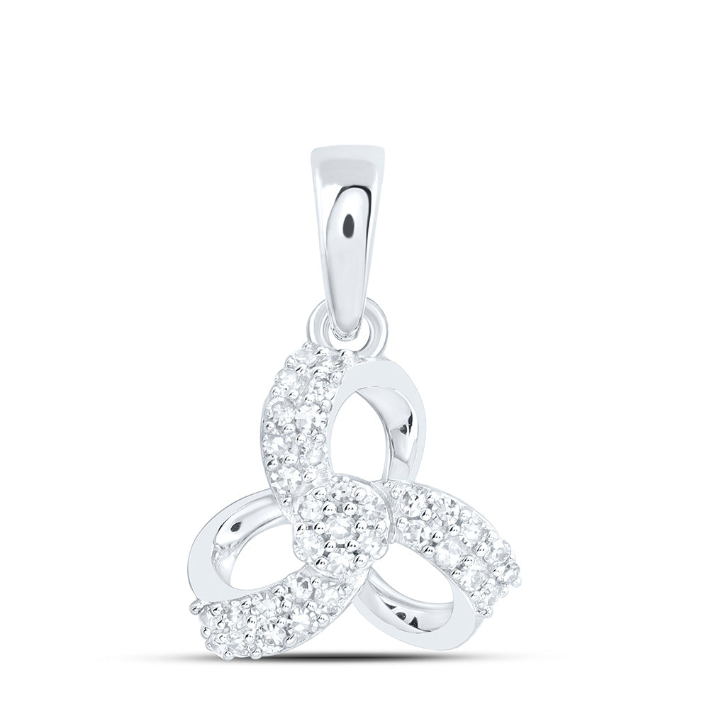10K Yellow Or White Gold 1/8Ctw Natural Diamond Fashion Pendant