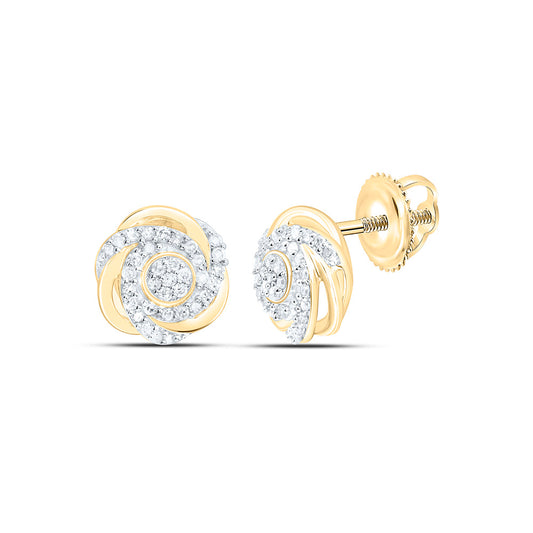 Sterling Silver 1/5Ctw Natural Diamond P1 Gift Flower Earring