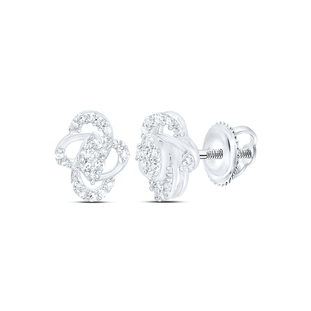 Sterling Silver 1/8Ctw Natural Diamond P1 Gift Earring