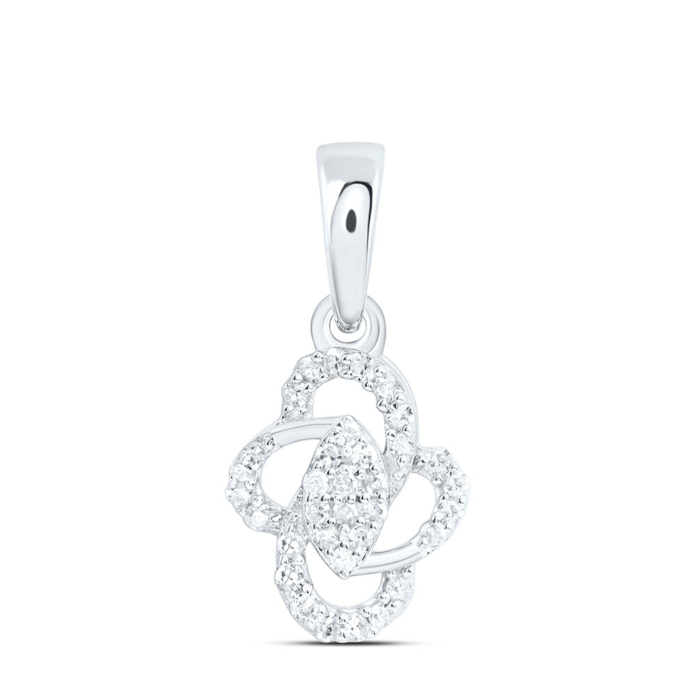 Sterling Silver 1/8Ctw Natural Diamond P1 Gift Pendant