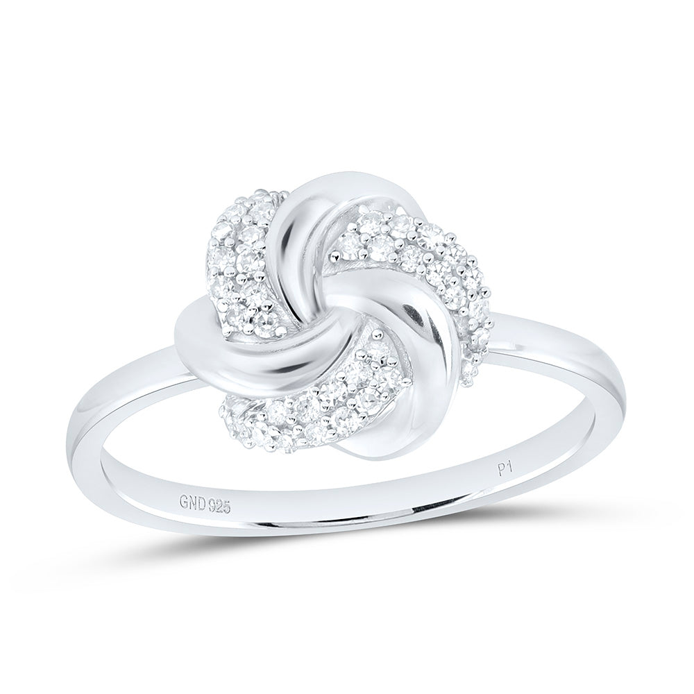 Yellow-Tone Sterling Silver 1/6Ctw Natural Diamond P1 Gift Ring