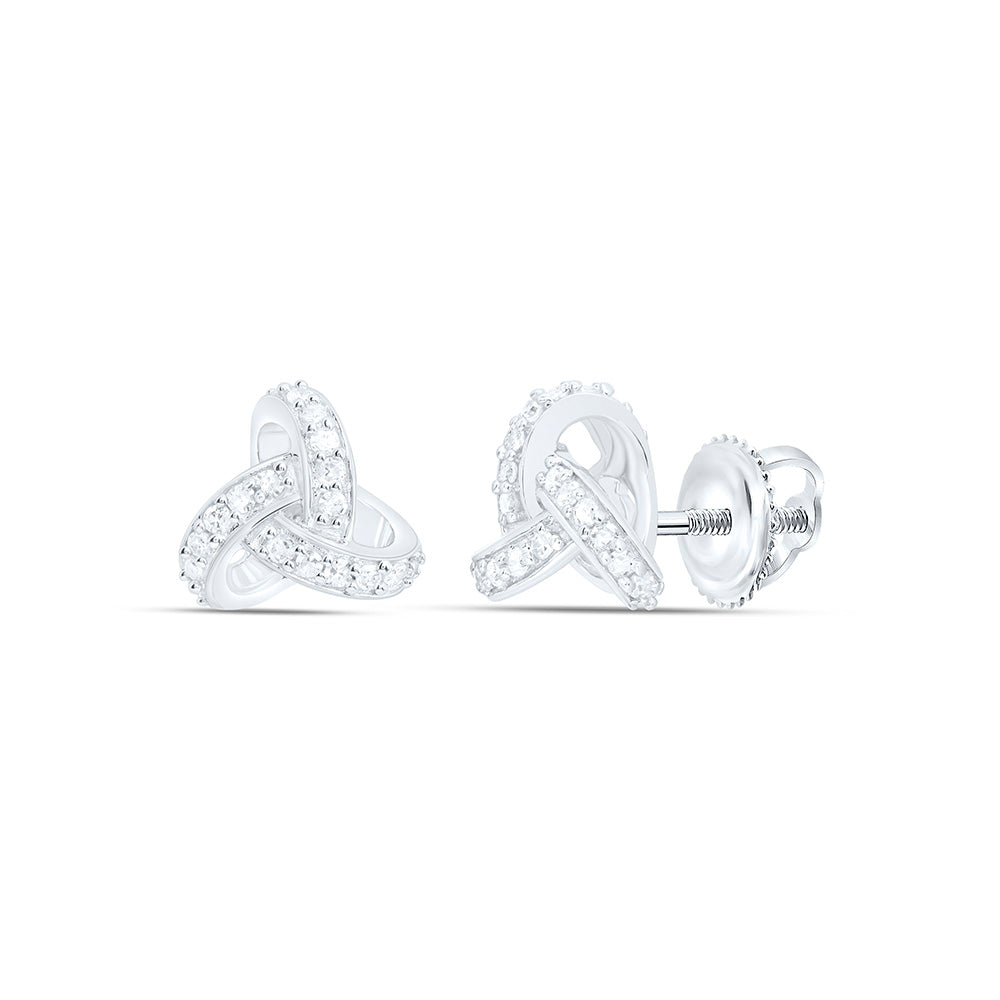 Sterling Silver 1/5Ctw Natural Diamond P1 Gift Earring