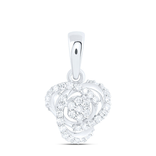 Sterling Silver 1/6Ctw Natural Diamond P1 Gift Pendant