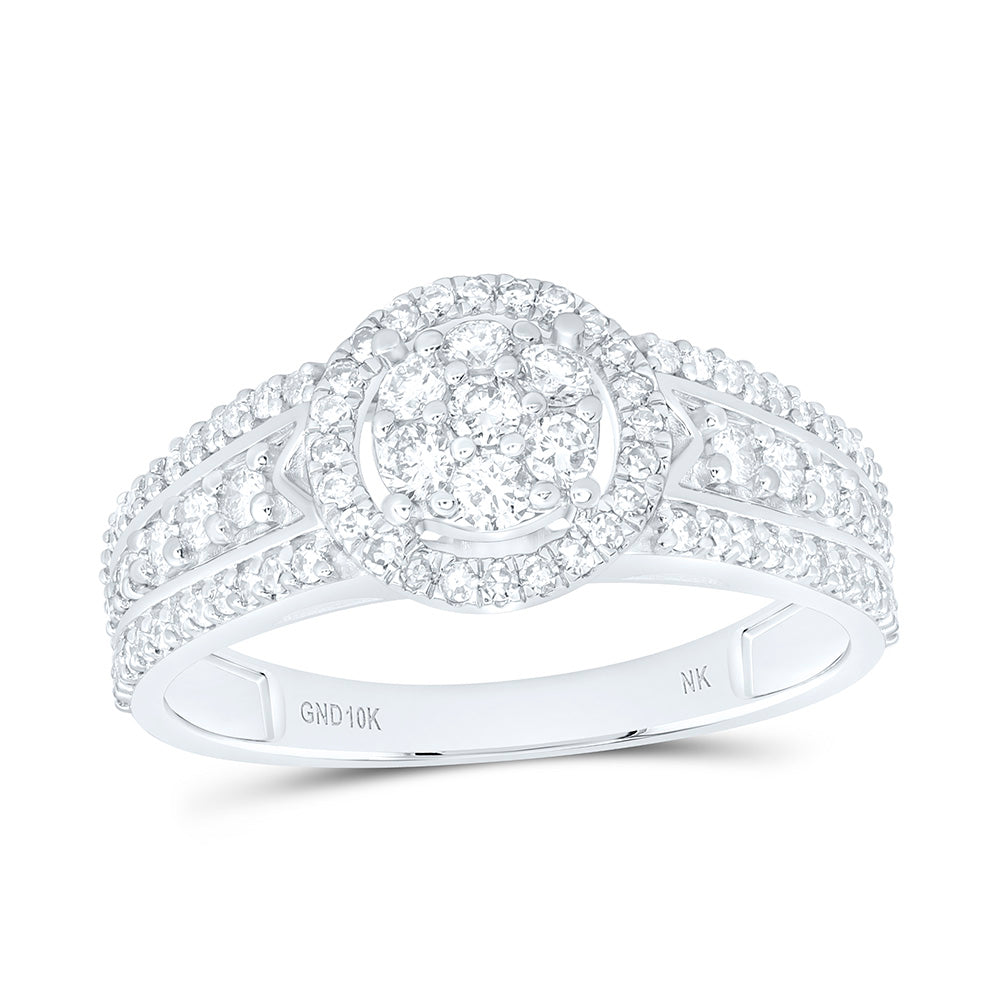 10K Yellow Gold 5/8Ctw Natural Diamond Fashion Round Ring