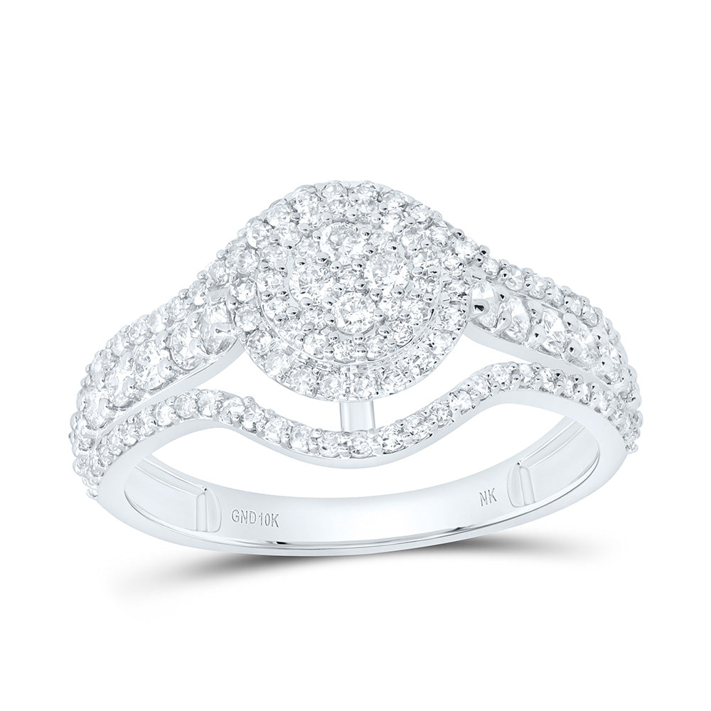 10K Yellow Gold 3/4Ctw Natural Diamond Fashion Round Ring