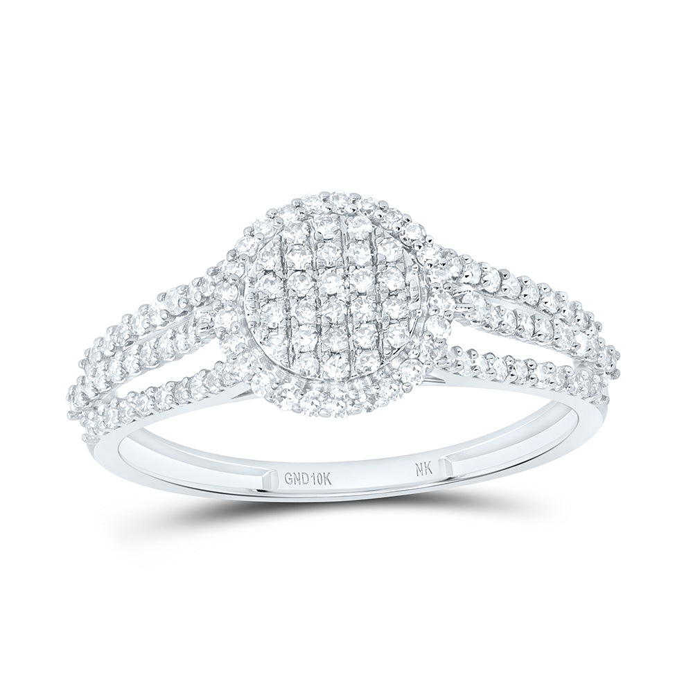10K Yellow Gold 3/8Ctw Natural Diamond Fashion Round Ring
