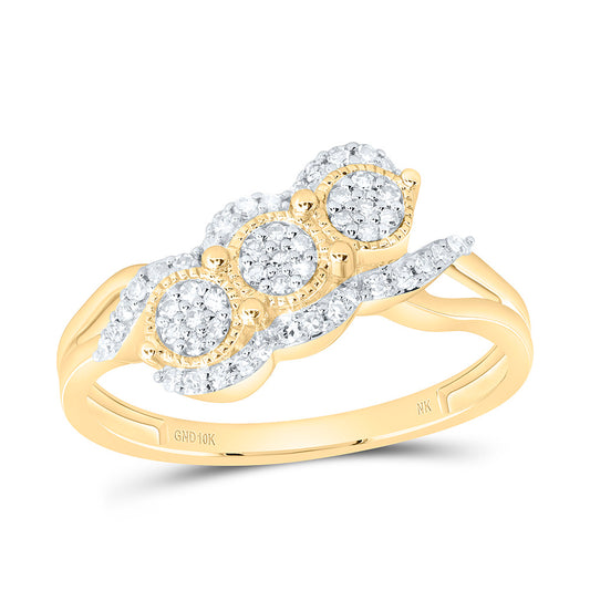 10K Yellow Gold 1/5Ctw Natural Diamond Fashion Ring