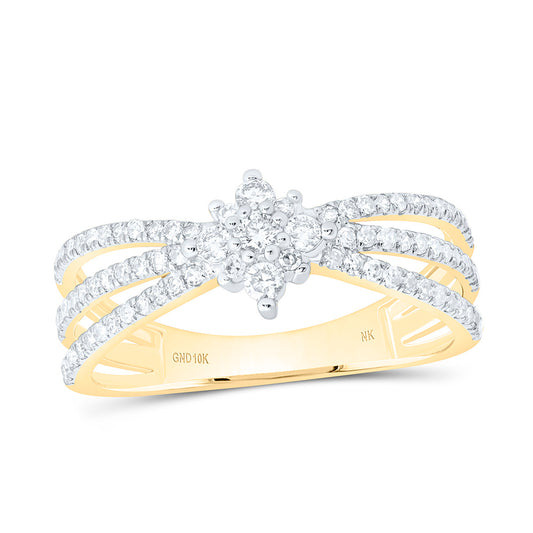 10K Yellow Gold 3/8Ctw Natural Diamond Fashion Ring