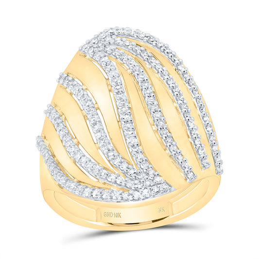 10K Yellow Gold 1/2Ctw Natural Diamond Fashion Ring