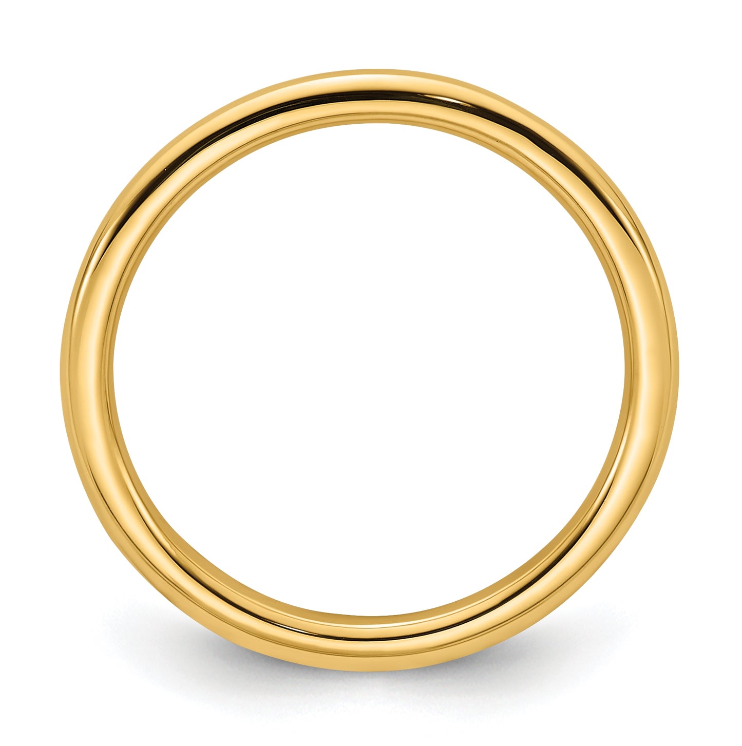 14k Yellow Gold 2mm Standard Weight Comfort Fit Wedding Band Size 5.5