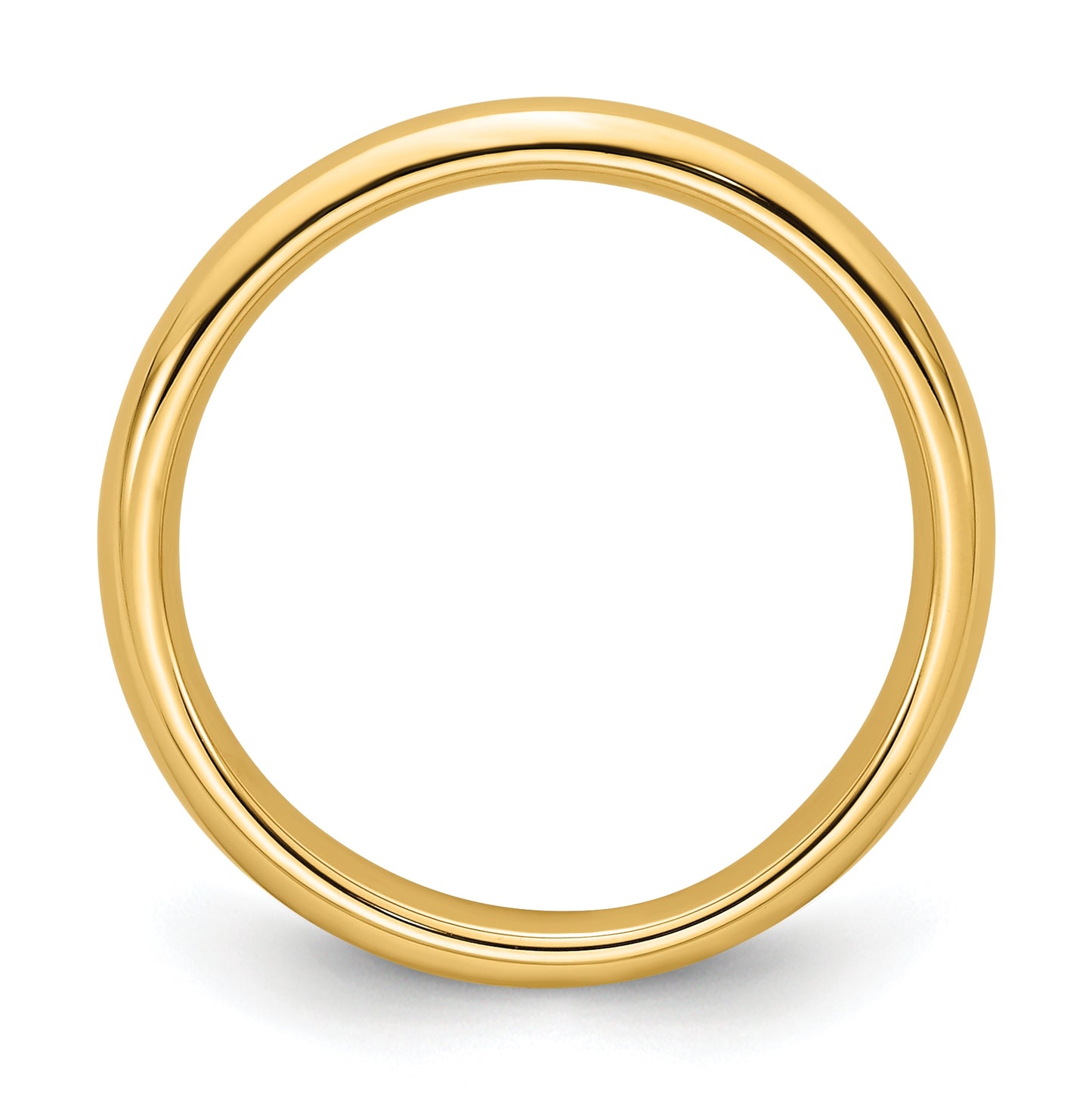 14k Yellow Gold 3mm Standard Weight Comfort Fit Wedding Band Size 4.5