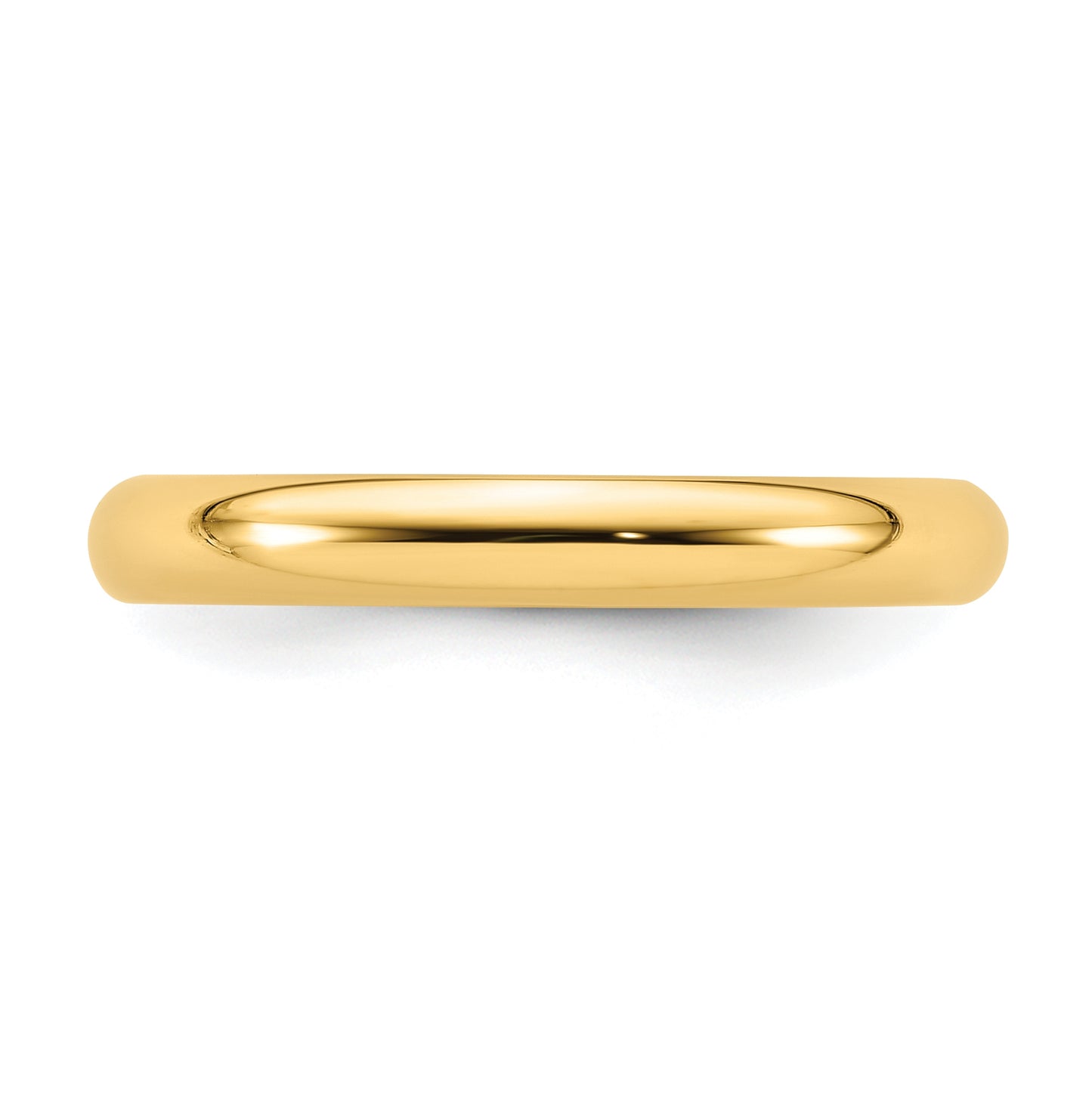 14k Yellow Gold 3mm Standard Weight Comfort Fit Wedding Band Size 5