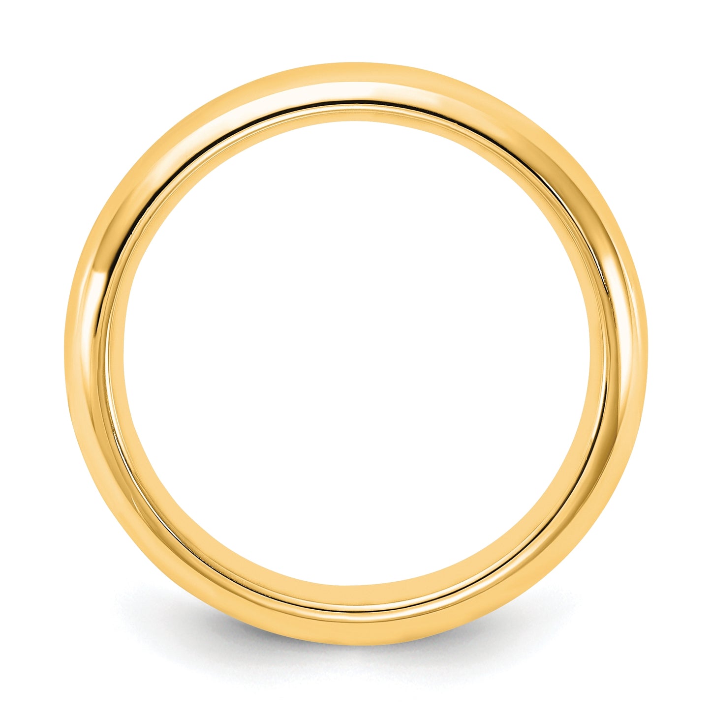 14k Yellow Gold 4mm Standard Weight Comfort Fit Wedding Band Size 5