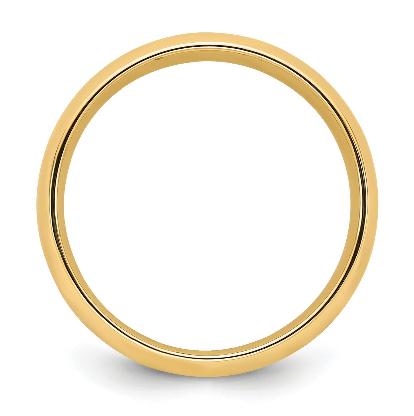 14k Yellow Gold 5mm Standard Weight Comfort Fit Wedding Band Size 5