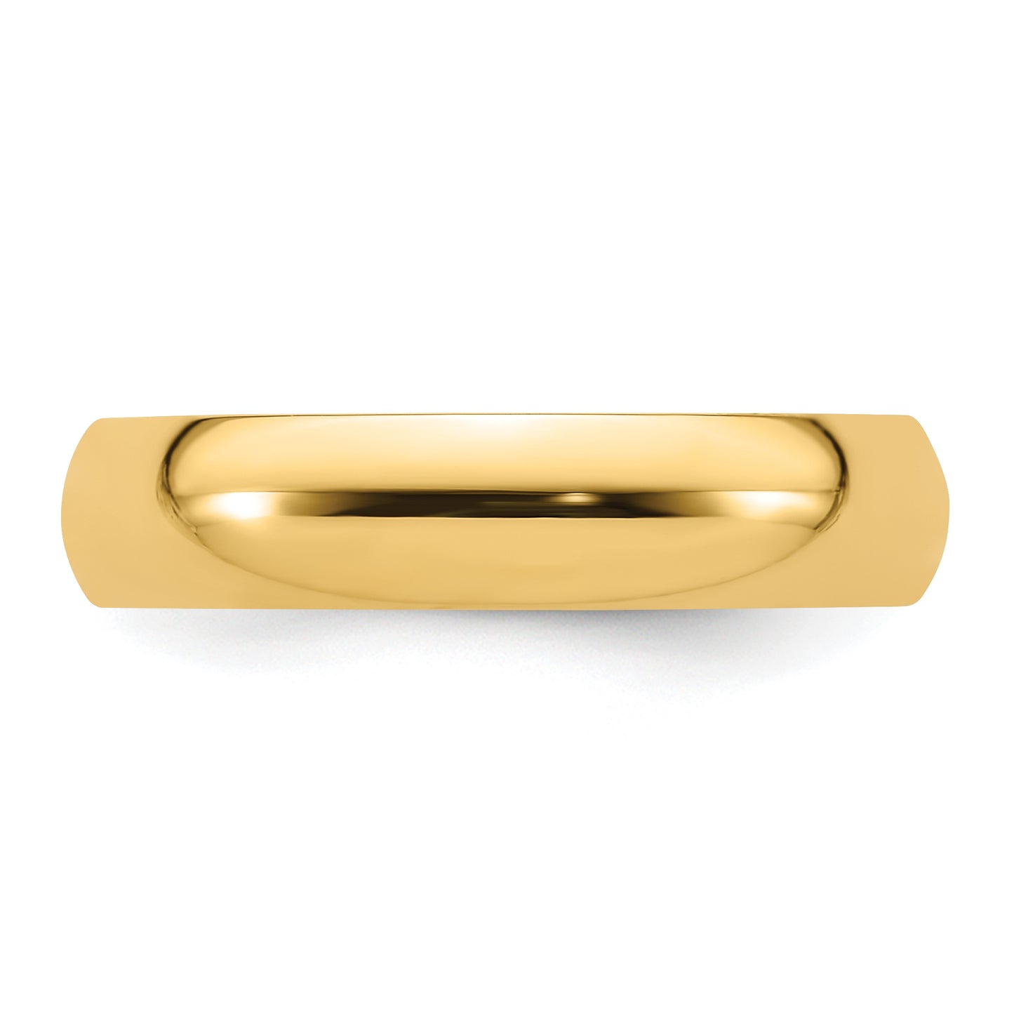 14k Yellow Gold 5mm Standard Weight Comfort Fit Wedding Band Size 5