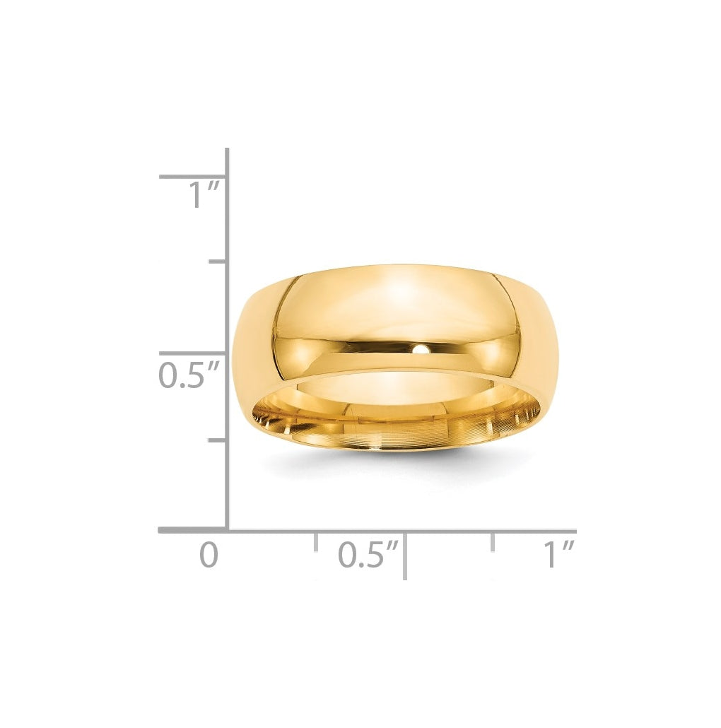 14k Yellow Or White Gold Or Platinum Standard Weight Comfort Fit Wedding Band