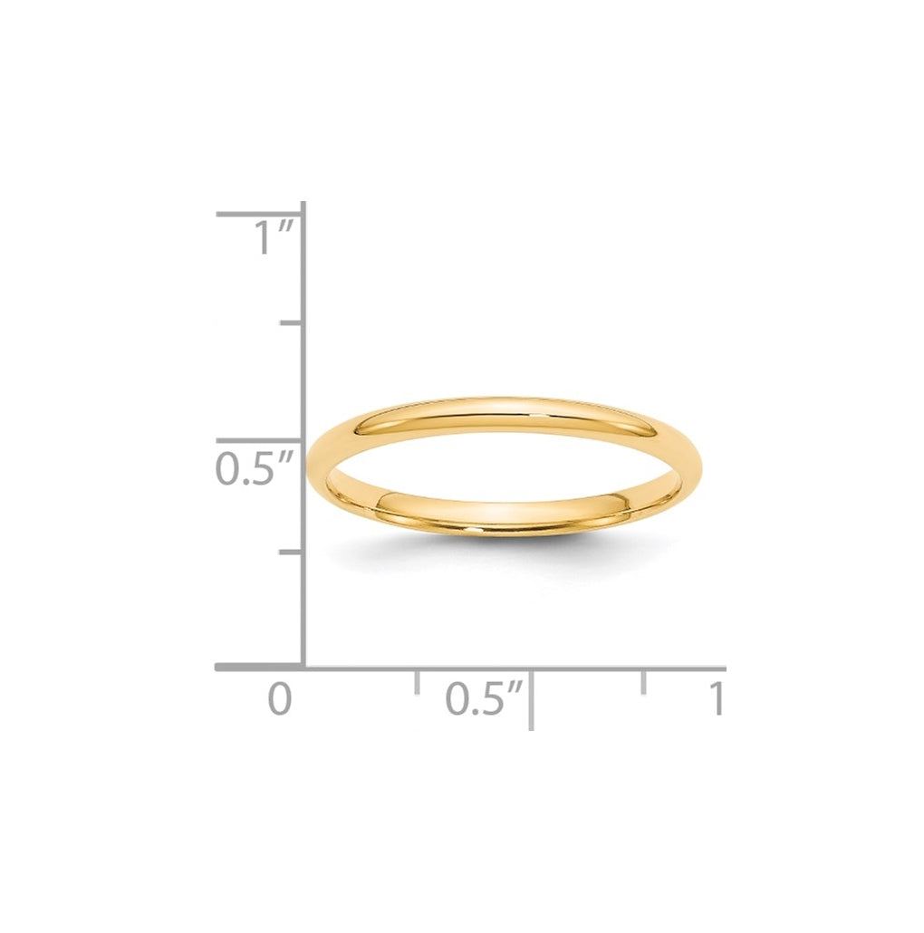 14k Yellow Or White Gold Or Platinum Lightweight Comfort Fit Wedding Band