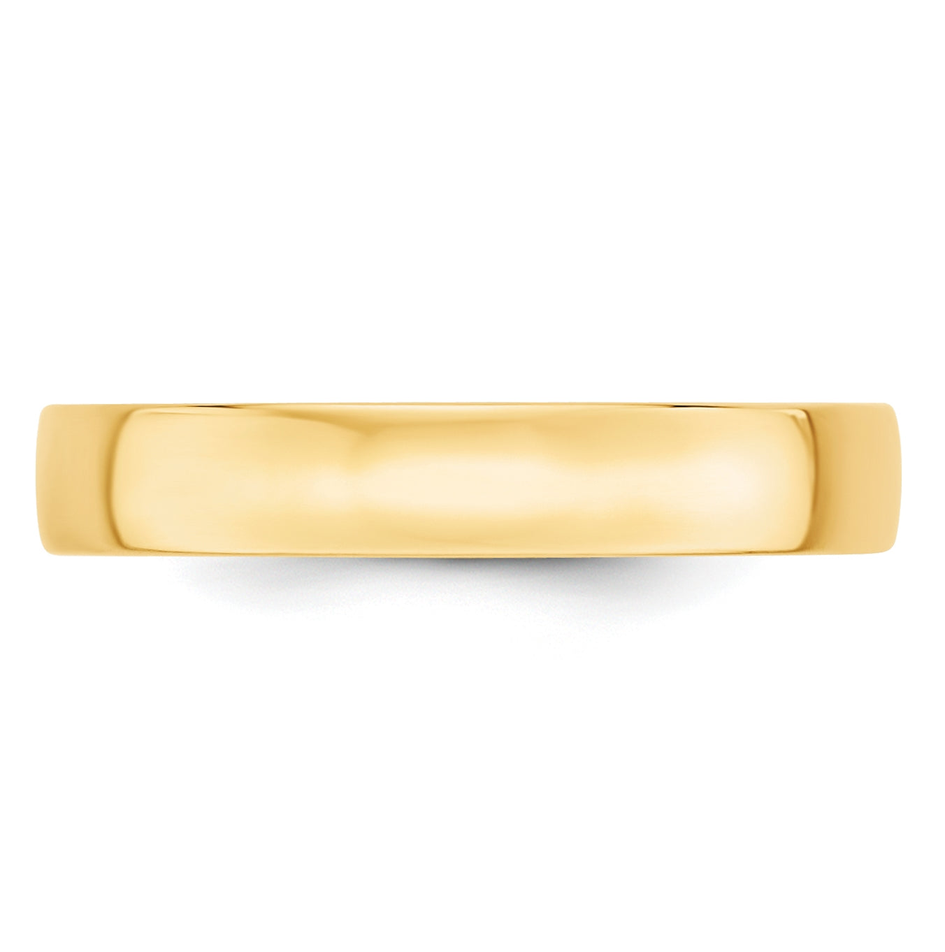 14k Yellow Gold 4mm Lightweight Comfort Fit Wedding Band Size 4.5