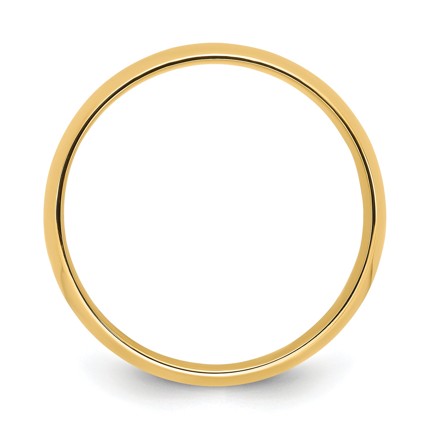 14k Yellow Gold 8mm Lightweight Comfort Fit Wedding Band Size 4.5