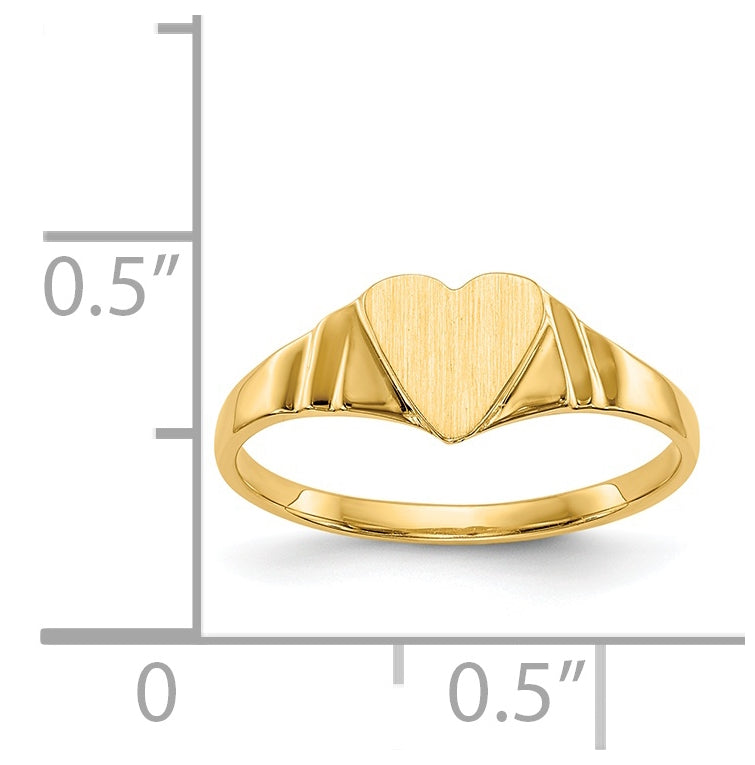 14K Yellow Gold Children's Signet Ring