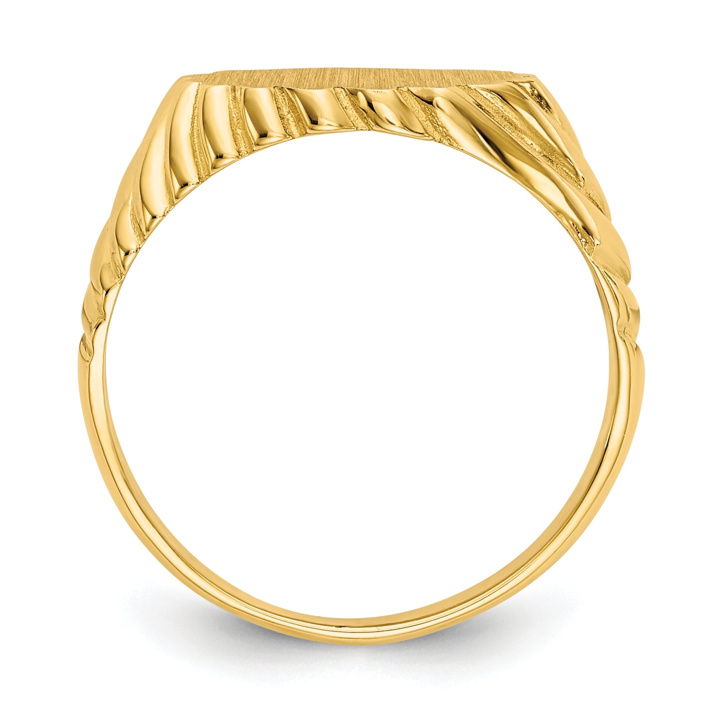 14K Yellow Gold 7.5x10.0mm Open Back Signet Ring