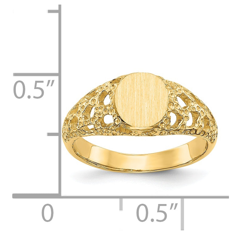 14K Yellow Gold Signet Rings