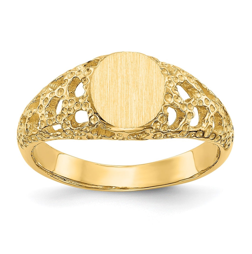 14K Yellow Gold Signet Rings