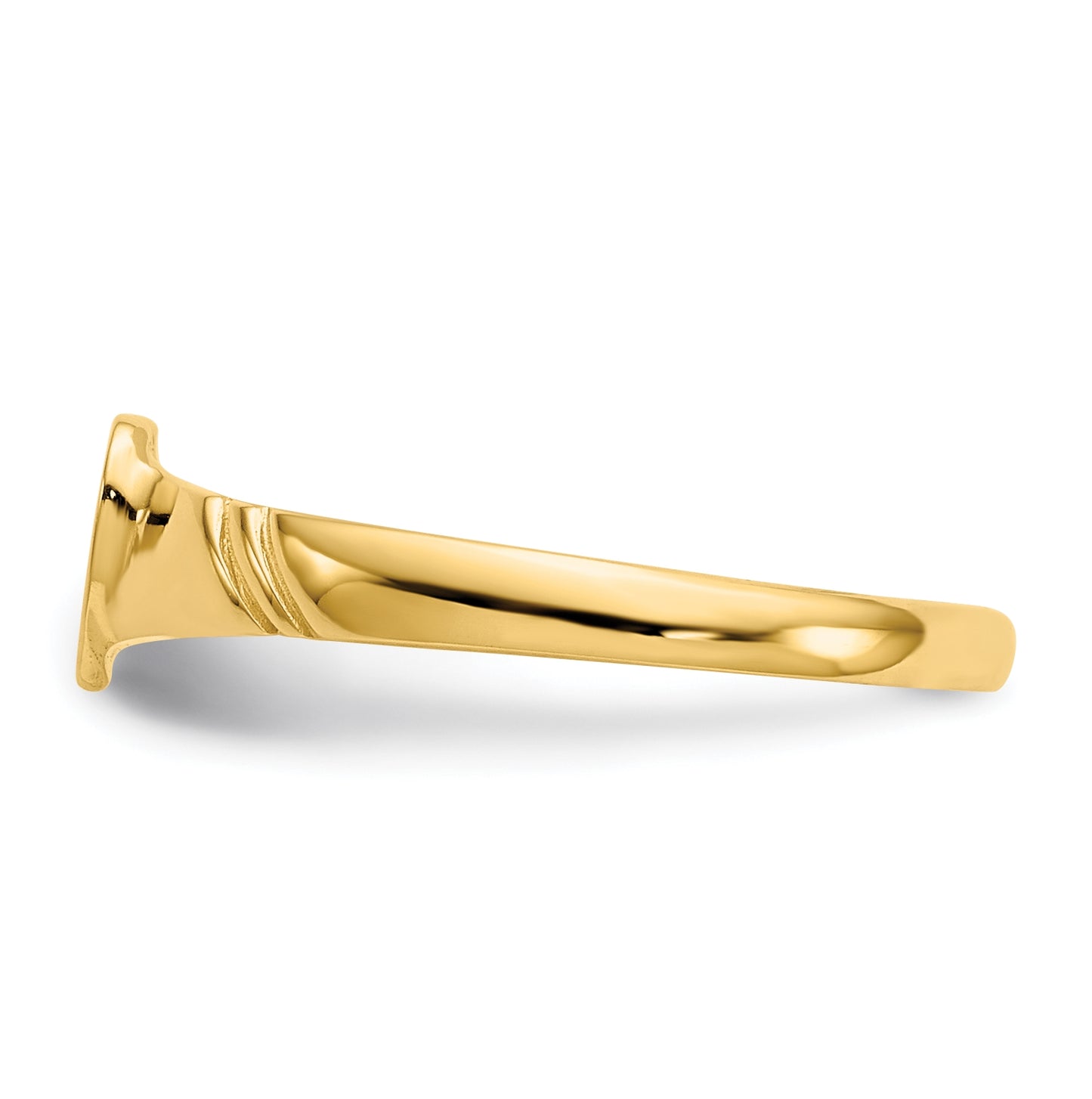 14K Yellow Gold Childrens Heart Ring,  2mm