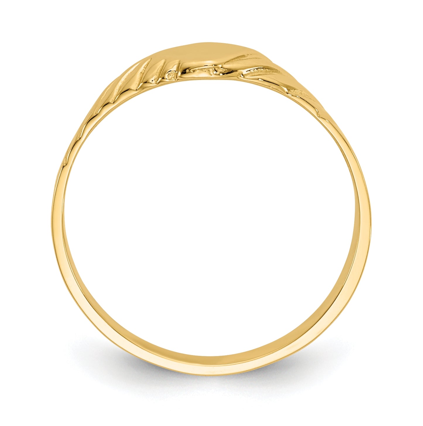 14K Yellow Gold Child's Fancy Signet Ring