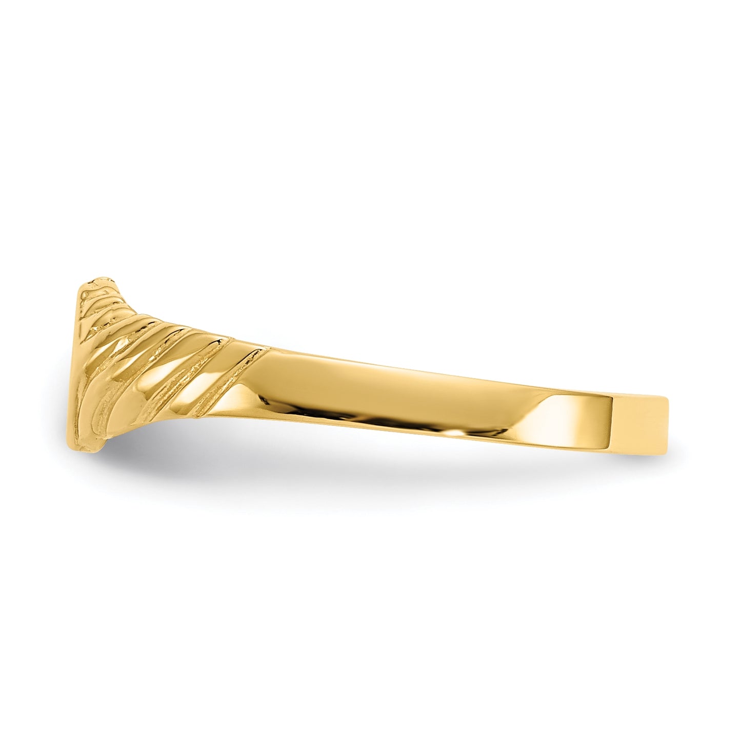 14K Yellow Gold Child's Fancy Signet Ring