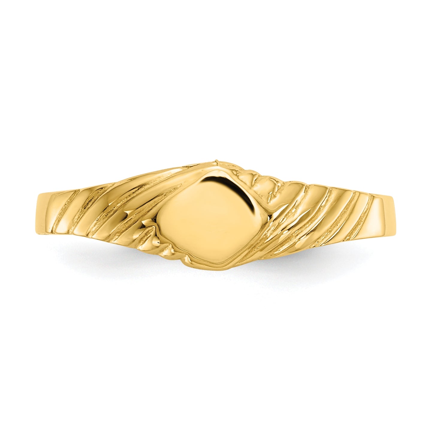 14K Yellow Gold Child's Fancy Signet Ring
