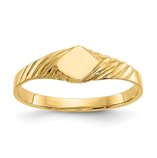 14K Yellow Gold Child's Fancy Signet Ring