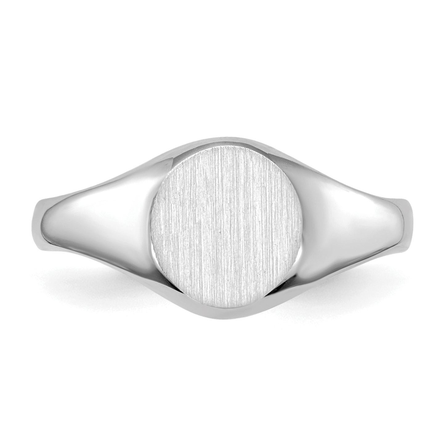 14k White Gold Childs Closed Back Signet Ring