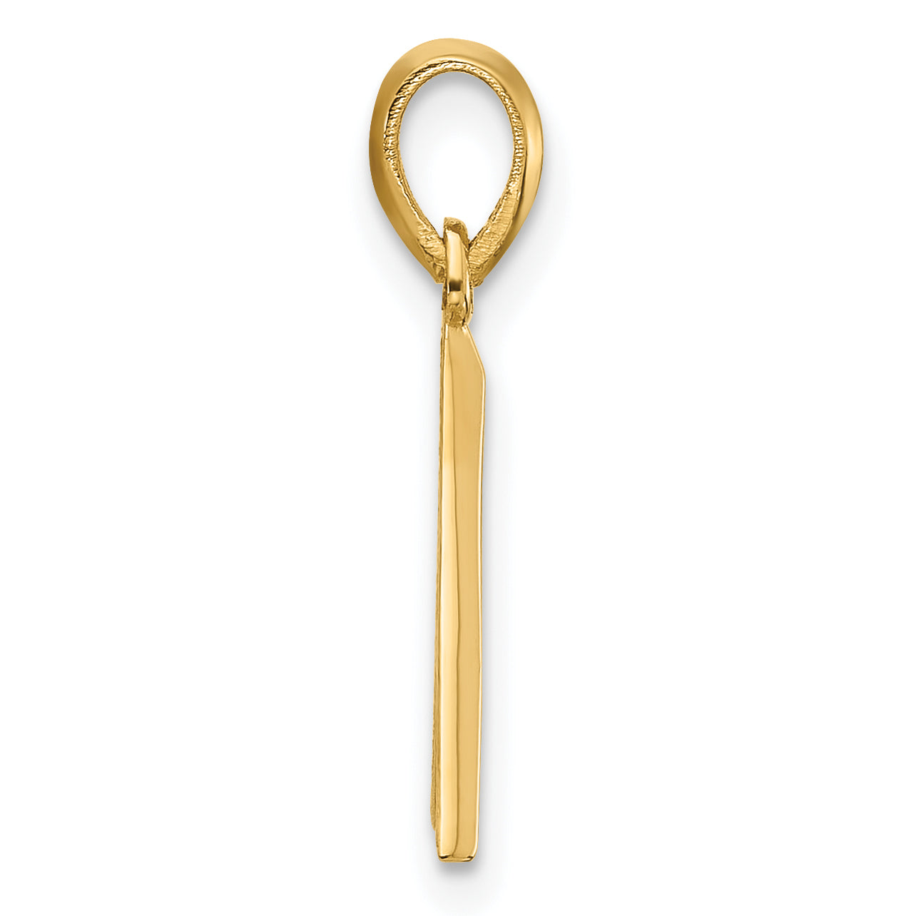 14K Yellow Gold Fancy Letter A