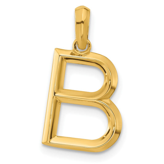 14K Yellow Gold Fancy Letter B