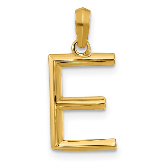 14K Yellow Gold Fancy Letter E