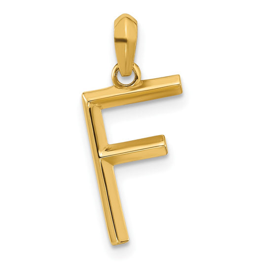 14K Yellow Gold Fancy Letter F