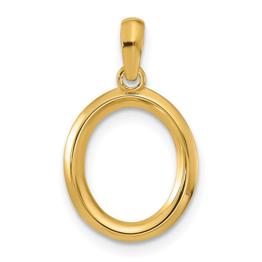 14K Yellow Gold Fancy Letter O