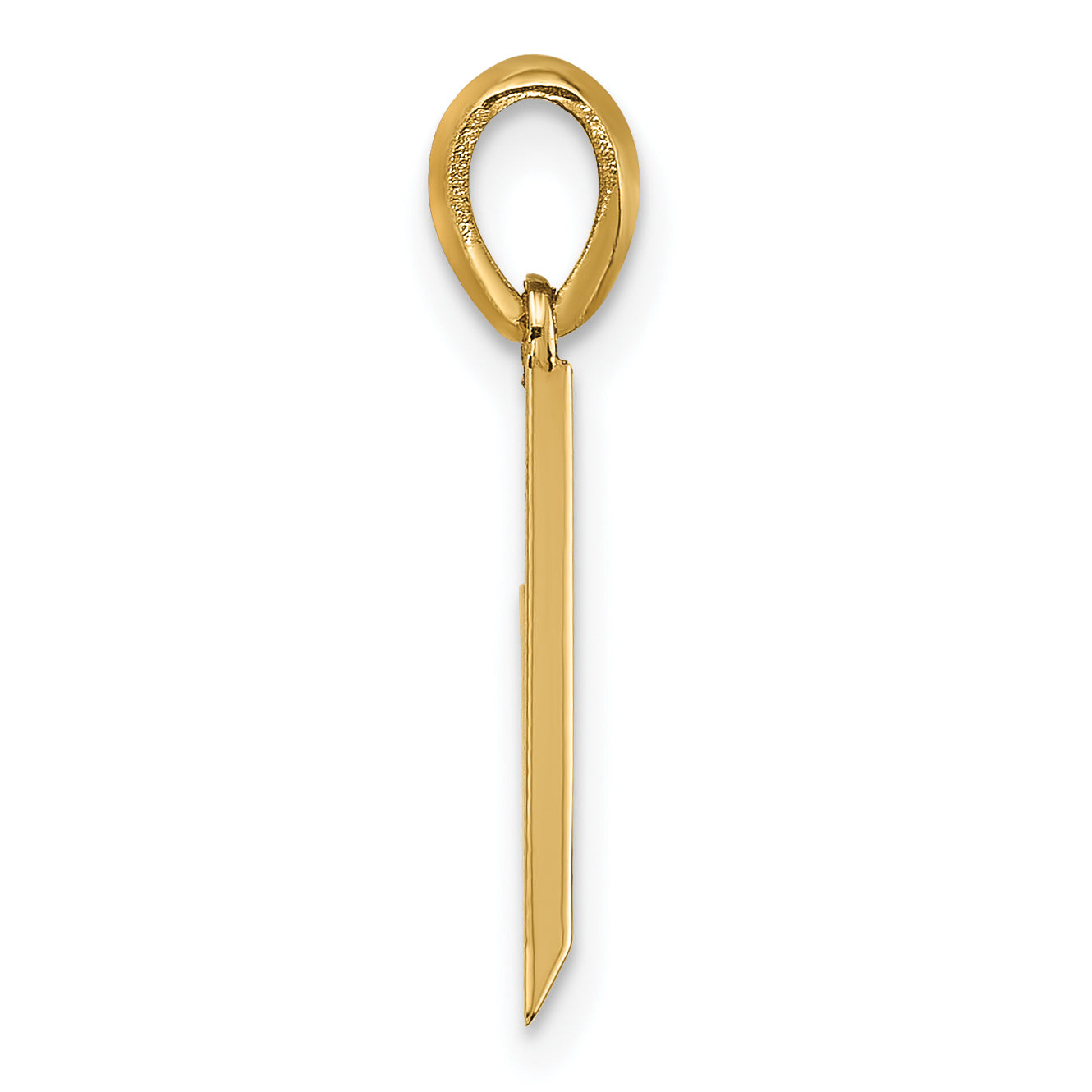 14K Yellow Gold Fancy Letter V