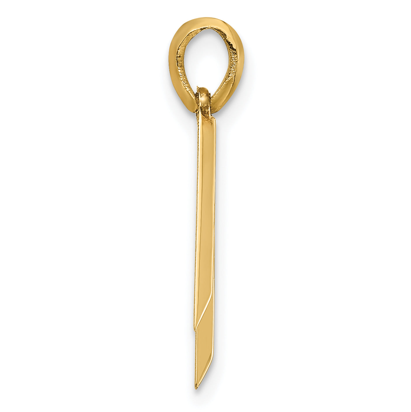 14K Yellow Gold Fancy Letter W