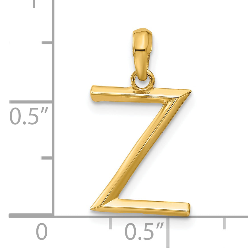 14K Yellow Gold Fancy Letter Z