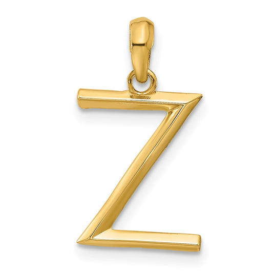 14K Yellow Gold Fancy Letter Z