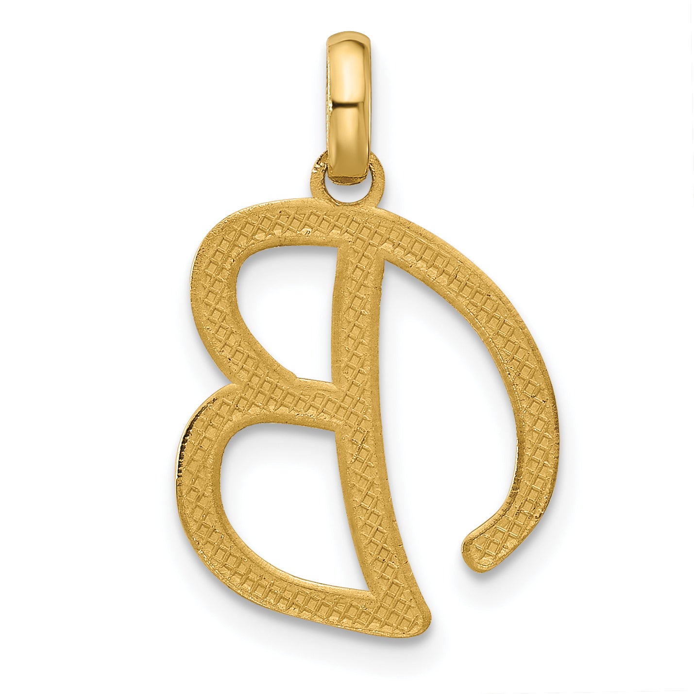 14K Yellow Gold Fancy Letter B